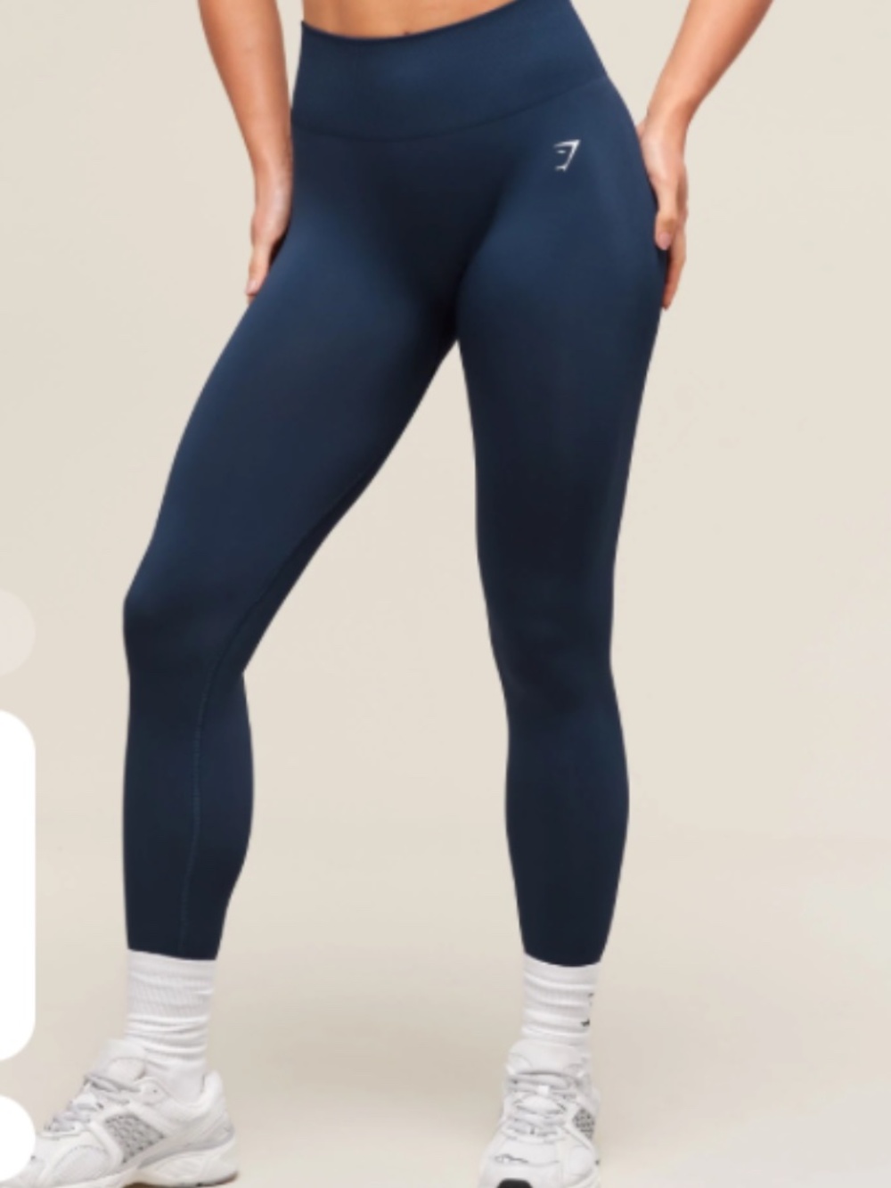 Gymshark Navy High-Rise Women’s Leggings with Logo